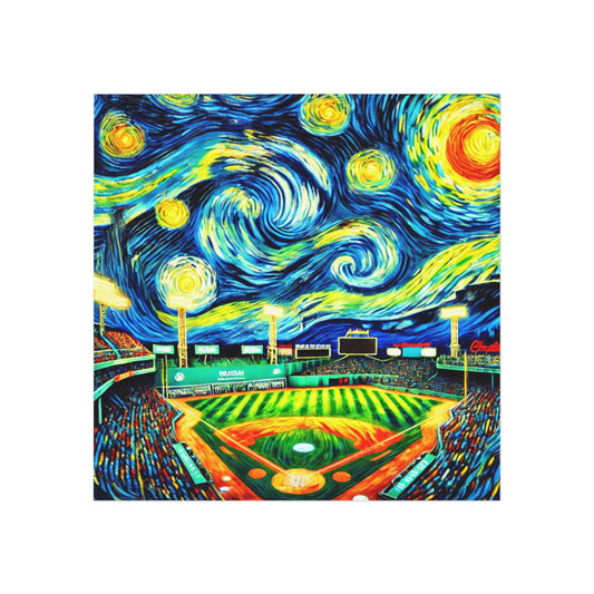 Boston Starry Night Square Magnet