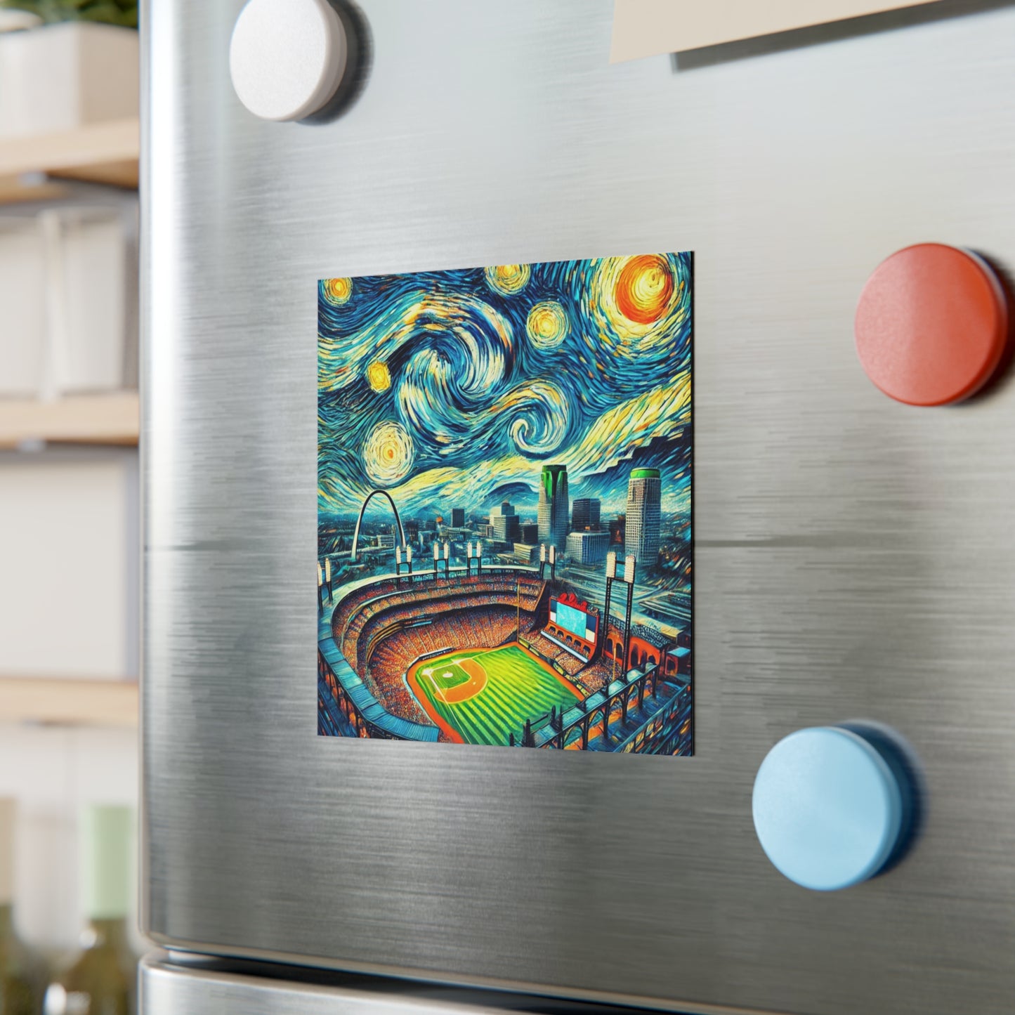 St. Louis Ballpark Starry Night Magnet