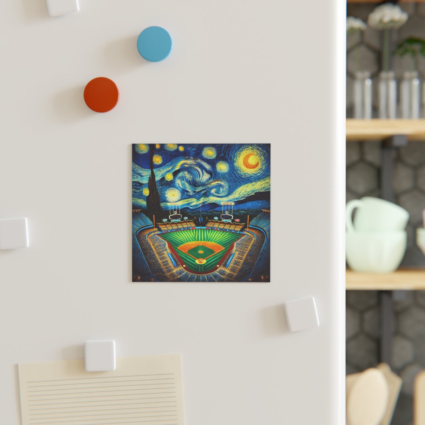 Los Angeles Ballpark Starry Night Magnet